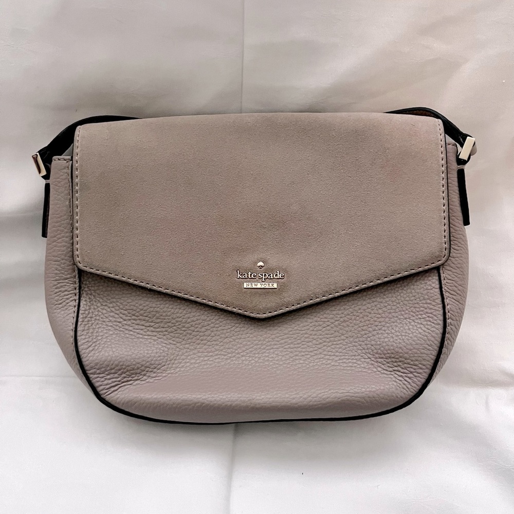 Kate Spade Large Crossbody Bag with Suede Flap